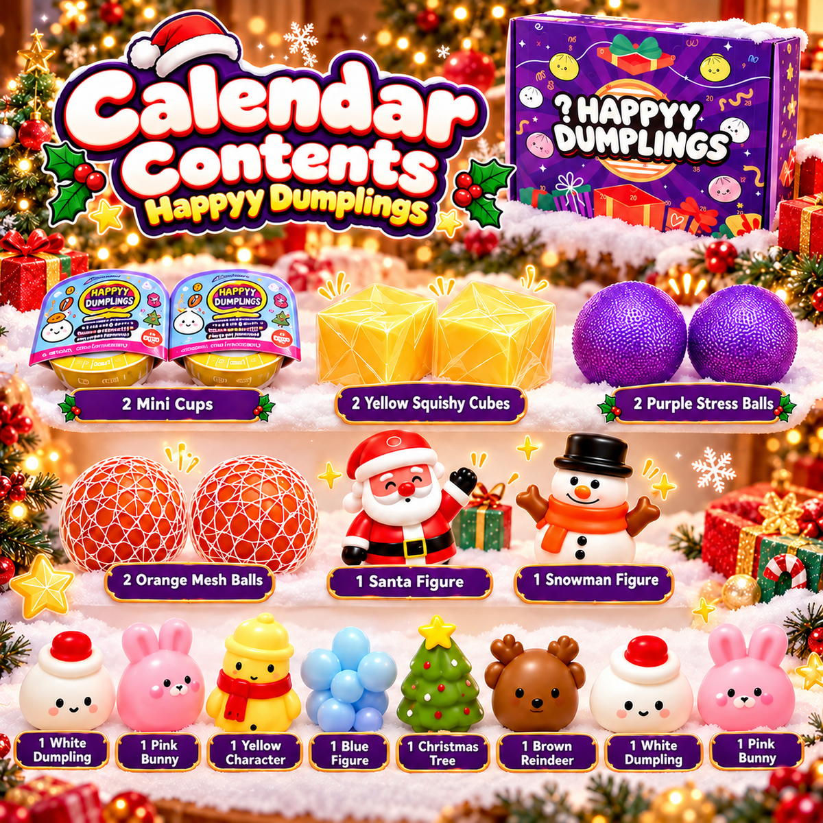 2026 Large Dumpling Squishy Advent Calendar